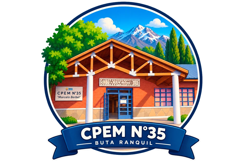 Ilustración de la CPEM N° 35 de Buta Ranquil